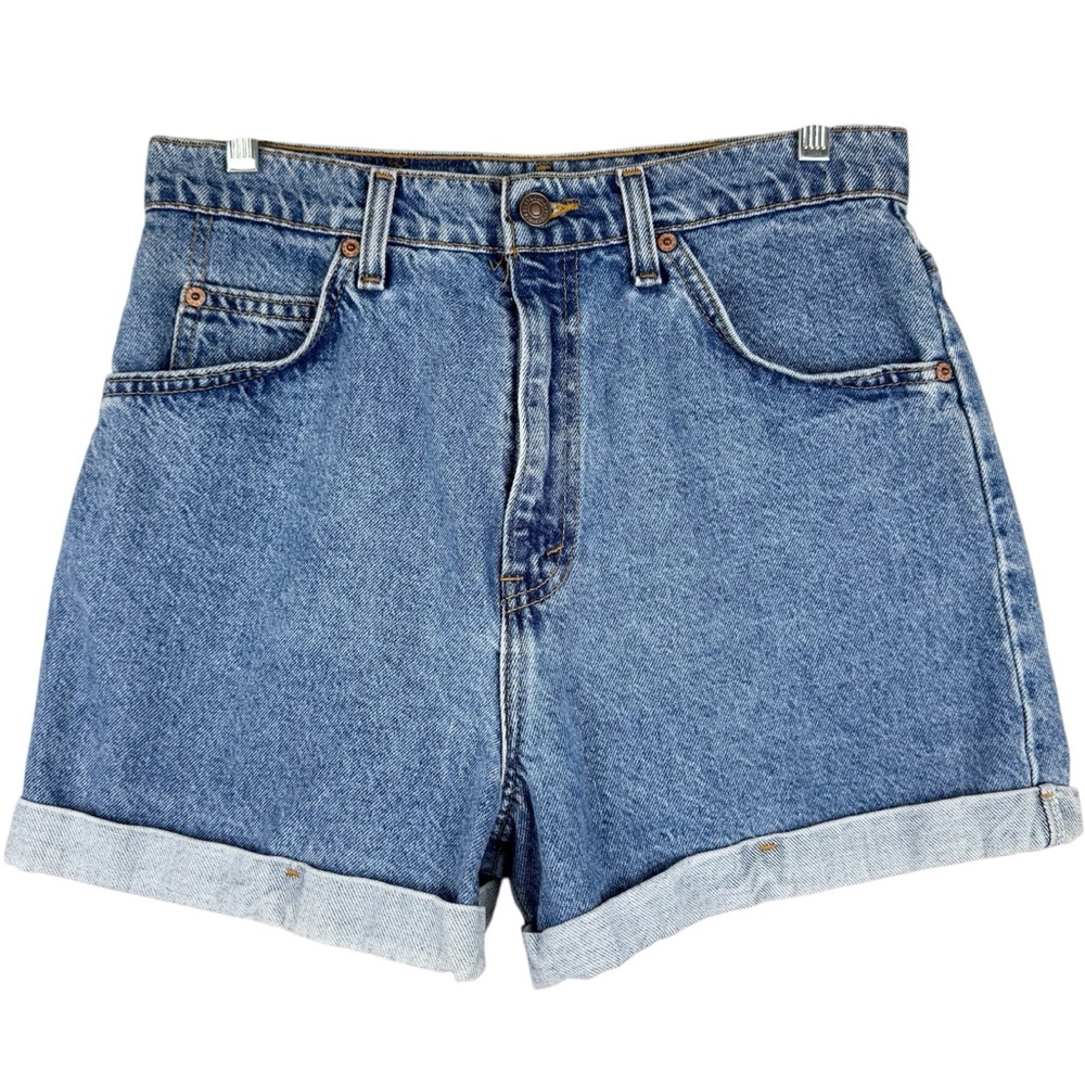 Vintage 90s Levi's 954 Orange Tab Rolled Cuff High Rise Medium Wash Mom Short 11